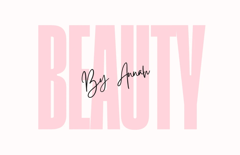 Loyalty card front with the word BEAUTY and the By Annah signature, white version